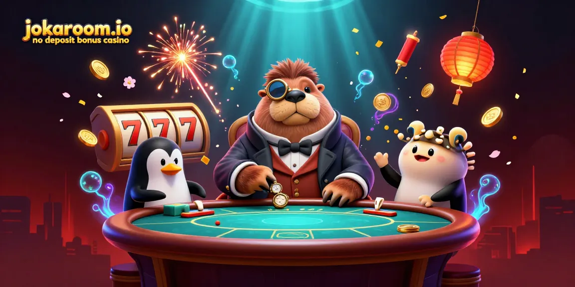 Experience the excitement of jokaroom.io no deposit bonus casino with a jolly walrus at an underwater poker table.